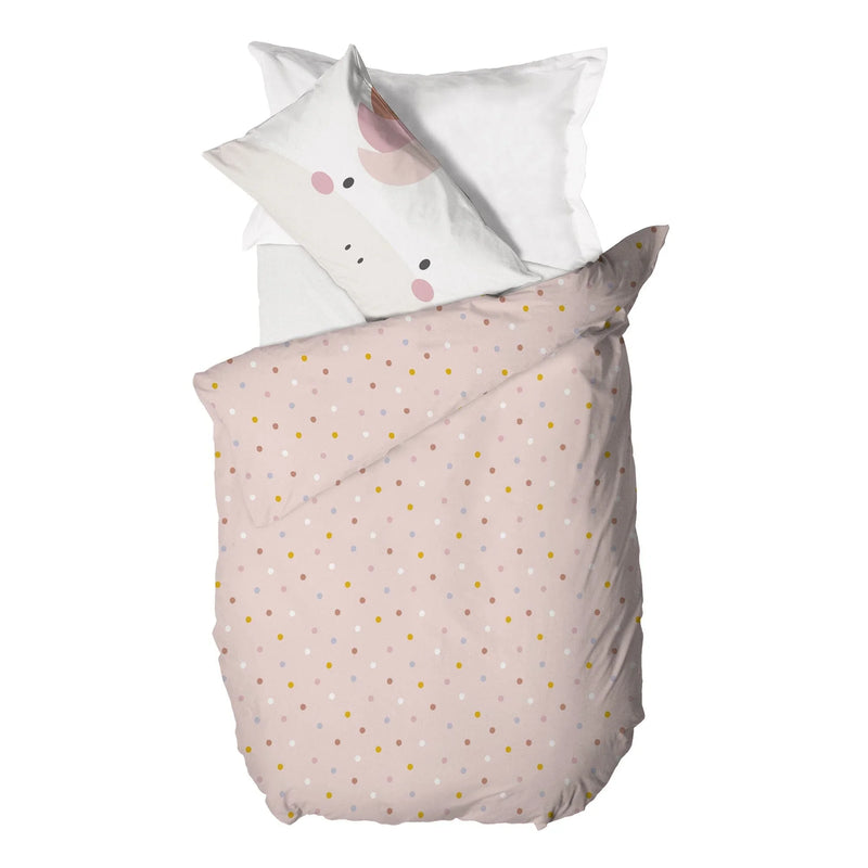 Parure Copripiumino Singolo con Stampa Fantasia Funny Unicorn Pink