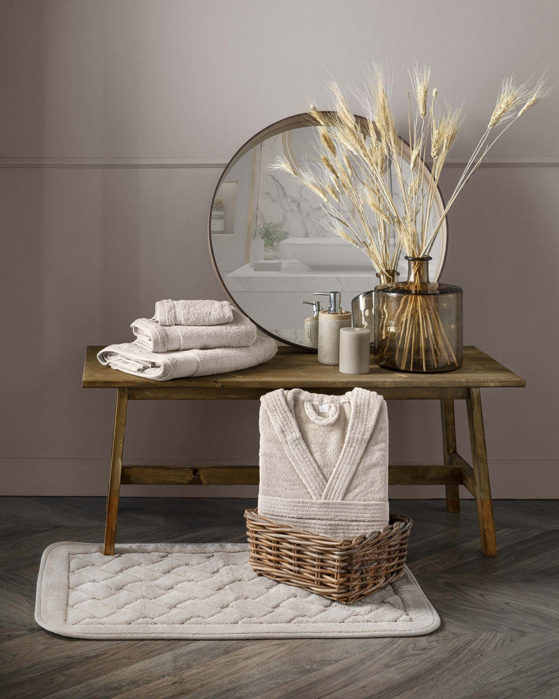 Asciugamani in puro cotone, accappatoio, tappeto bagno - Amolacasa