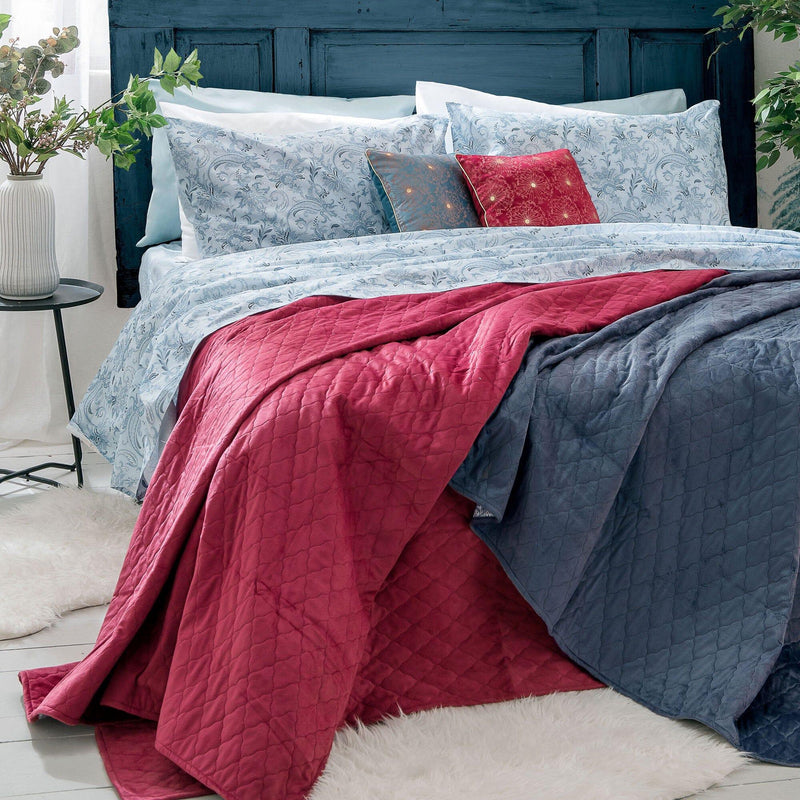 Lenzuola matrimoniali in puro cotone, trapuntino, cuscini Amolacasa