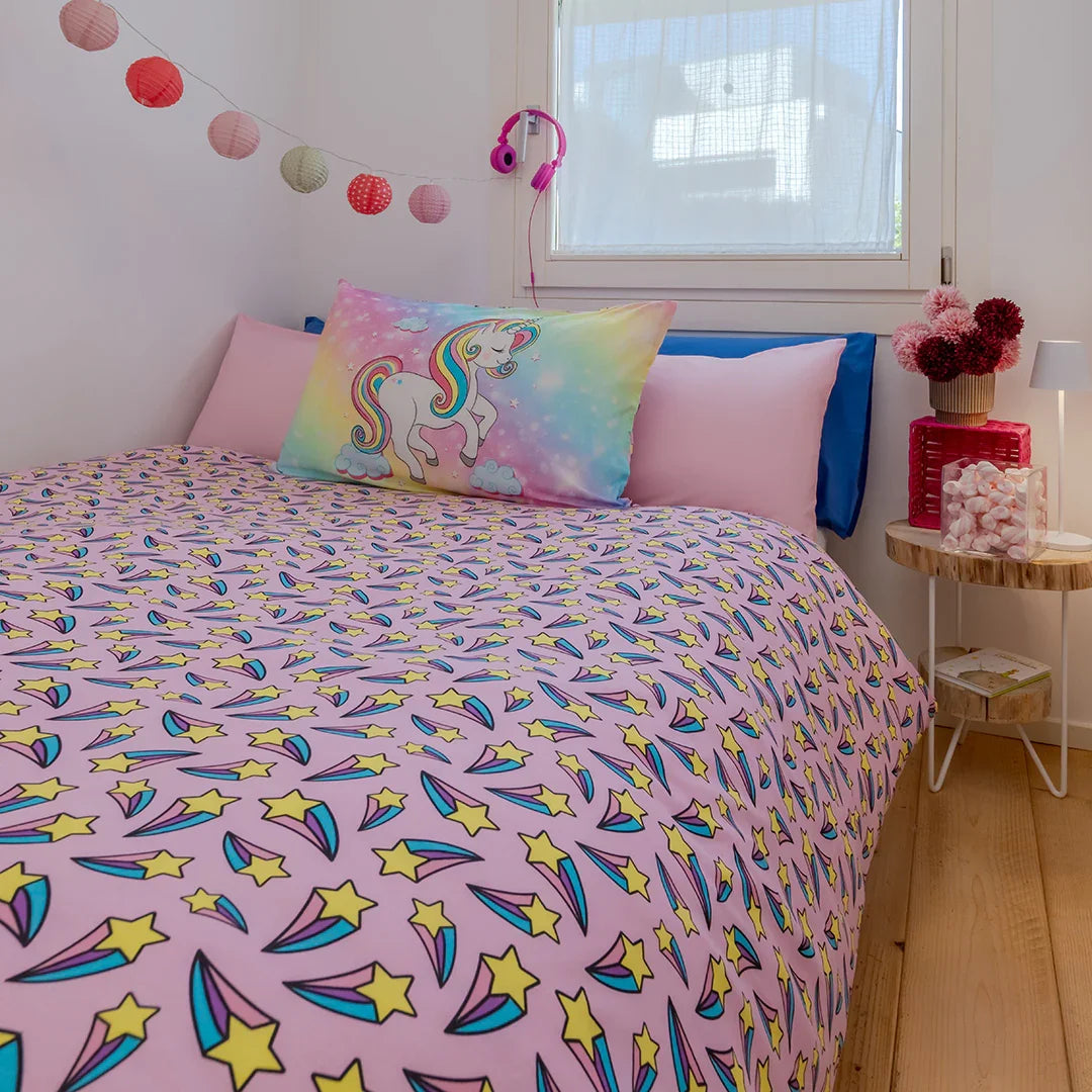 Parure Copripiumino Singolo Kids in Cotone Twinkle Multicolor - Amo La Casa Shop