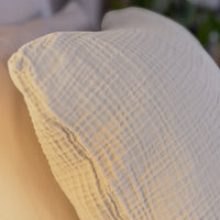 Parure Copripiumino Singolo in Mussola di Cotone Tinta Unita Off White - Amo La Casa Shop