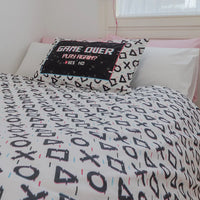 Parure Copripiumino Singolo Kids in Cotone Game Over White - Amo La Casa Shop