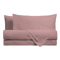 Completo Letto Singolo in Microfibra Softy Yarn - Tinta Unita Mauve - Amo La Casa Shop