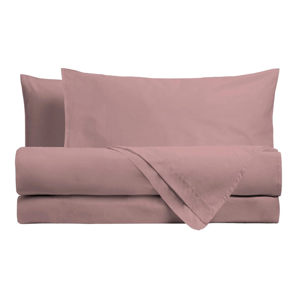 Completo Letto Singolo in Microfibra Softy Yarn - Tinta Unita Mauve - Amo La Casa Shop