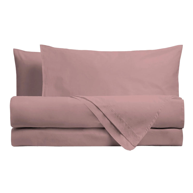 Completo Letto Singolo in Microfibra Softy Yarn - Tinta Unita Mauve - Amo La Casa Shop