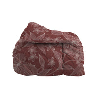 Trapunta Matrimoniale con Stampa - Fantasia Feel Me Alina Burgundy