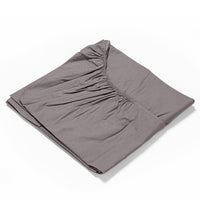 Lenzuolo Sotto con Angoli Matrimoniale in Cotone Tinta Unita Tortora