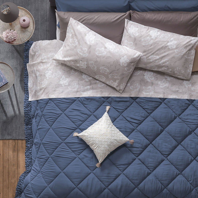 Lenzuolo Sotto Con Angoli Lenzuola Coprimaterasso Tinta Unita Lenzuola Matrimoniali Completo 100% Cotone Lenzuola Letto Singolo Cotone Con Angoli 1 Pezzo (Color : Blue B, Size : King-XL - Foto 10