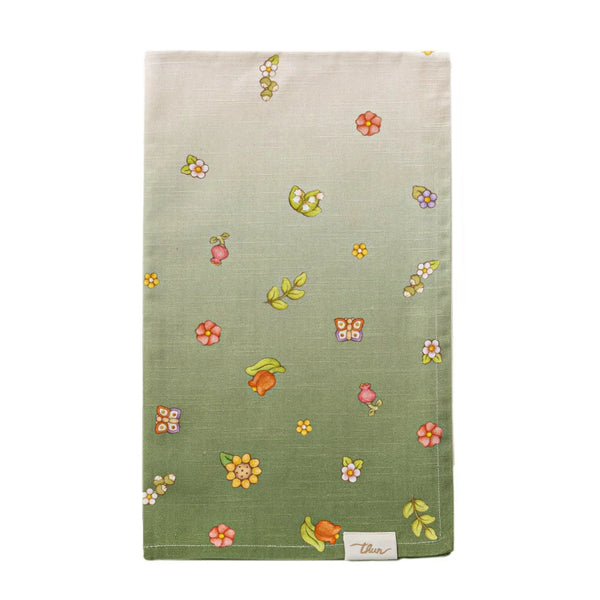 THUN® Runner in Cotone 45x160 cm Country Flowers Green - Amo La Casa Shop