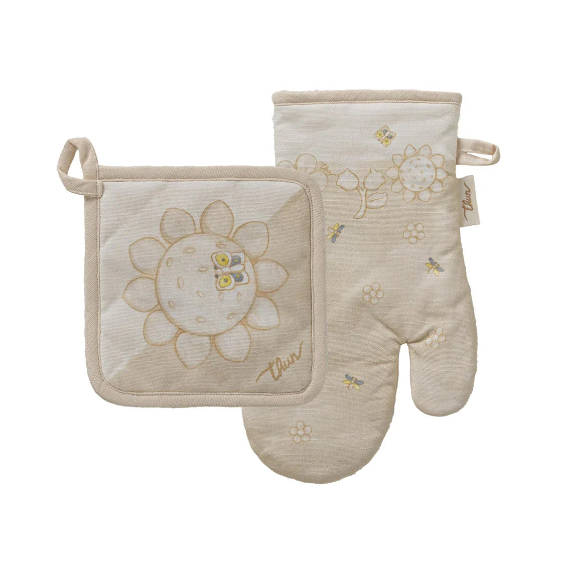 THUN® Set 2 pezzi Presina e Guantone Elegance Standard Beige - Amo La Casa Shop