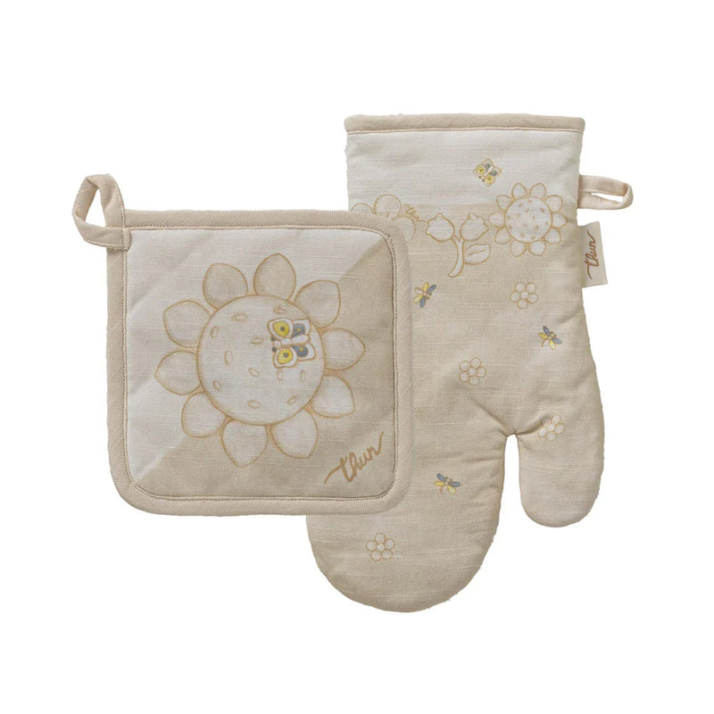 THUN® Set 2 pezzi Presina e Guantone Elegance Standard Beige - Amo La Casa Shop