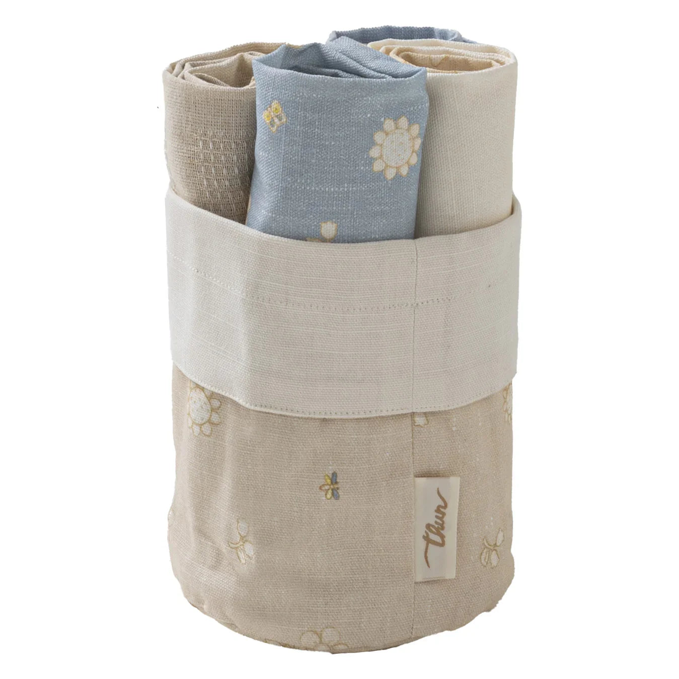 THUN® Set 4 Stronfinacci con Cestino Elegance Beige - Amo La Casa Shop