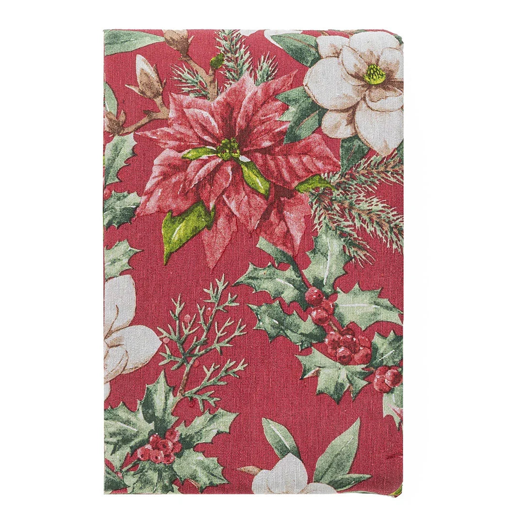 Tovaglia 140x240 cm Deco Dolomites Dream Poinsetta And Flower Red - Amo La Casa Shop
