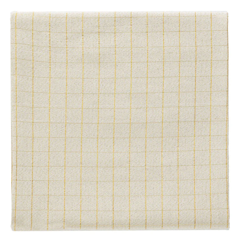Tovaglia Tinta in Filo 140x180 cm Himalayan Home Grid Cream - Amo La Casa Shop