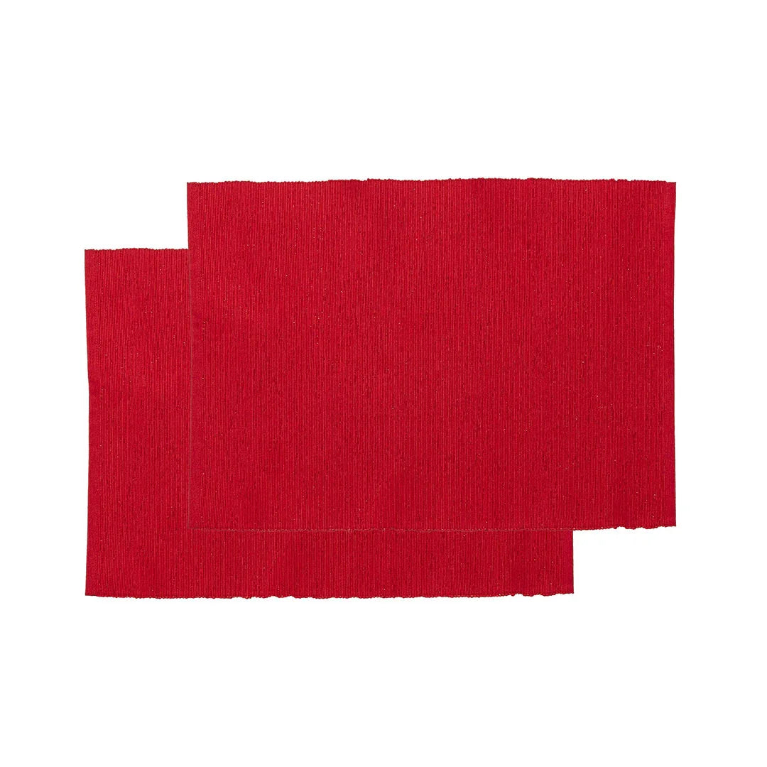 Set 2 Tovagliette 33x45 cm Dolomites Dream Tinta Unita Red - Amo La Casa Shop