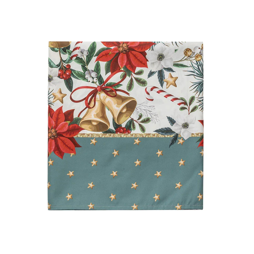 Tovaglia Antimacchia 140x180 cm Stampa Digitale Sierra Sugar Fancy Poinsettia Multicolor - Amo La Casa Shop