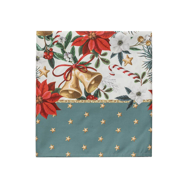 Tovaglia Antimacchia 140x180 cm Stampa Digitale Sierra Sugar Fancy Poinsettia Multicolor - Amo La Casa Shop