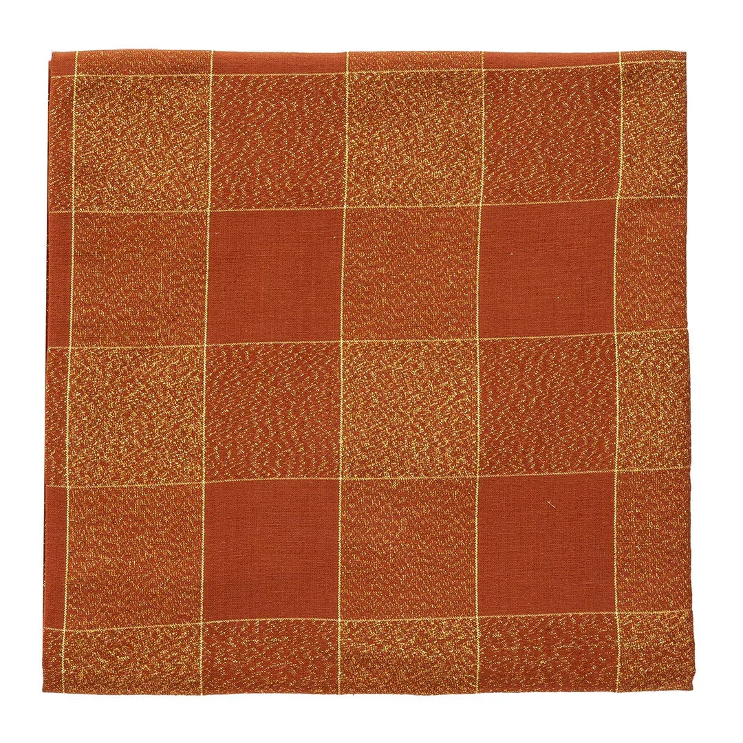 Tovaglia Tinta in Filo 140x320 cm Alpine Aura Check Rust - Amo La Casa Shop