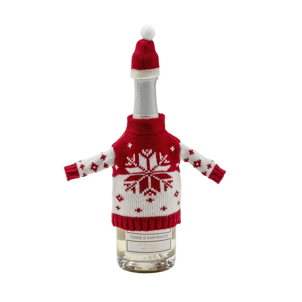Copri Bottiglia Pyrenees Present Snowflakes Red - Amo La Casa Shop