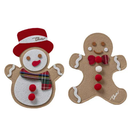 THUN® Set Portaposate Thunland Gingerbread Man and Snowman Beige - Amo La Casa Shop