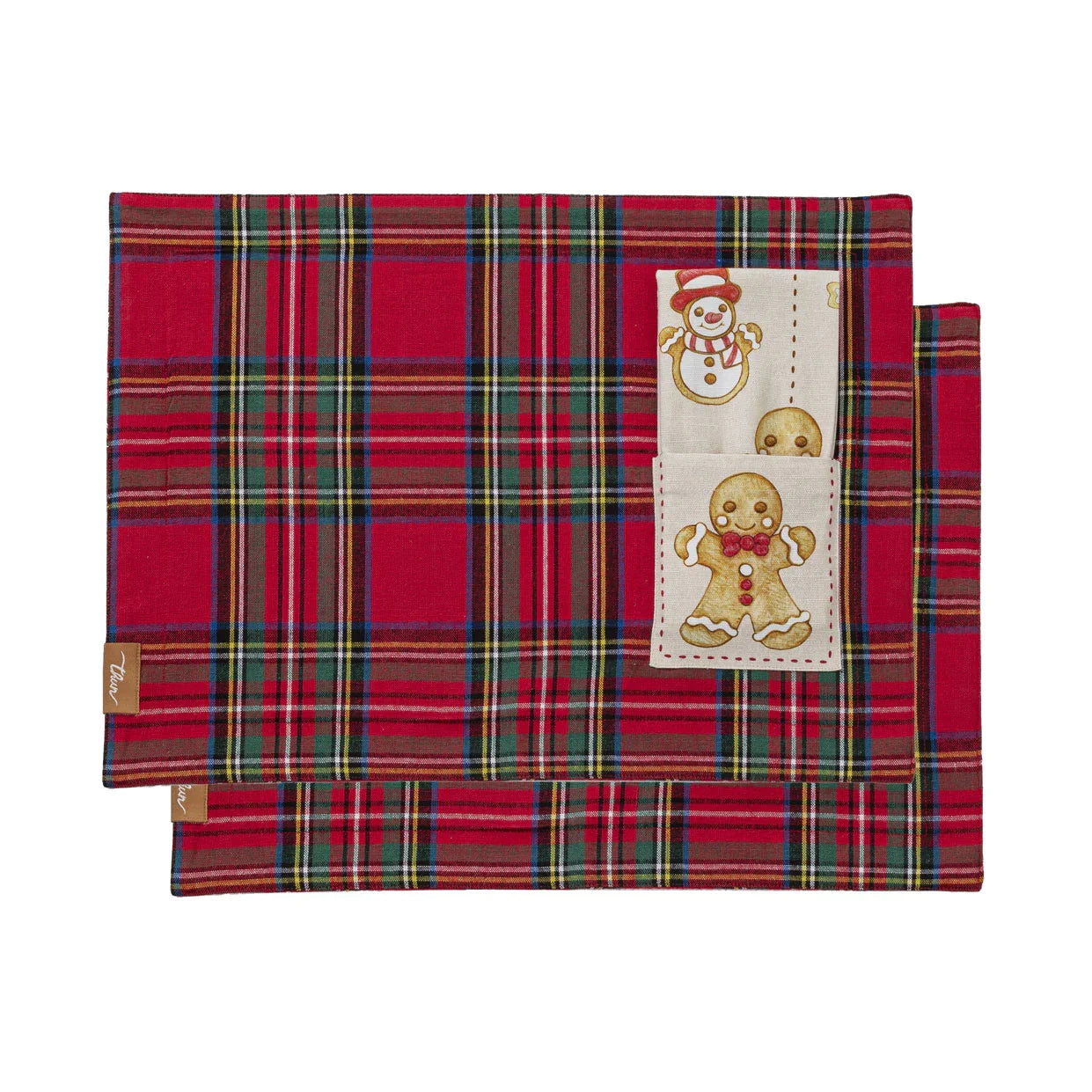 THUN® Set 2 Pezzi Tovaglia + Tovagliolo Thunland Gingerbread Red - Amo La Casa Shop