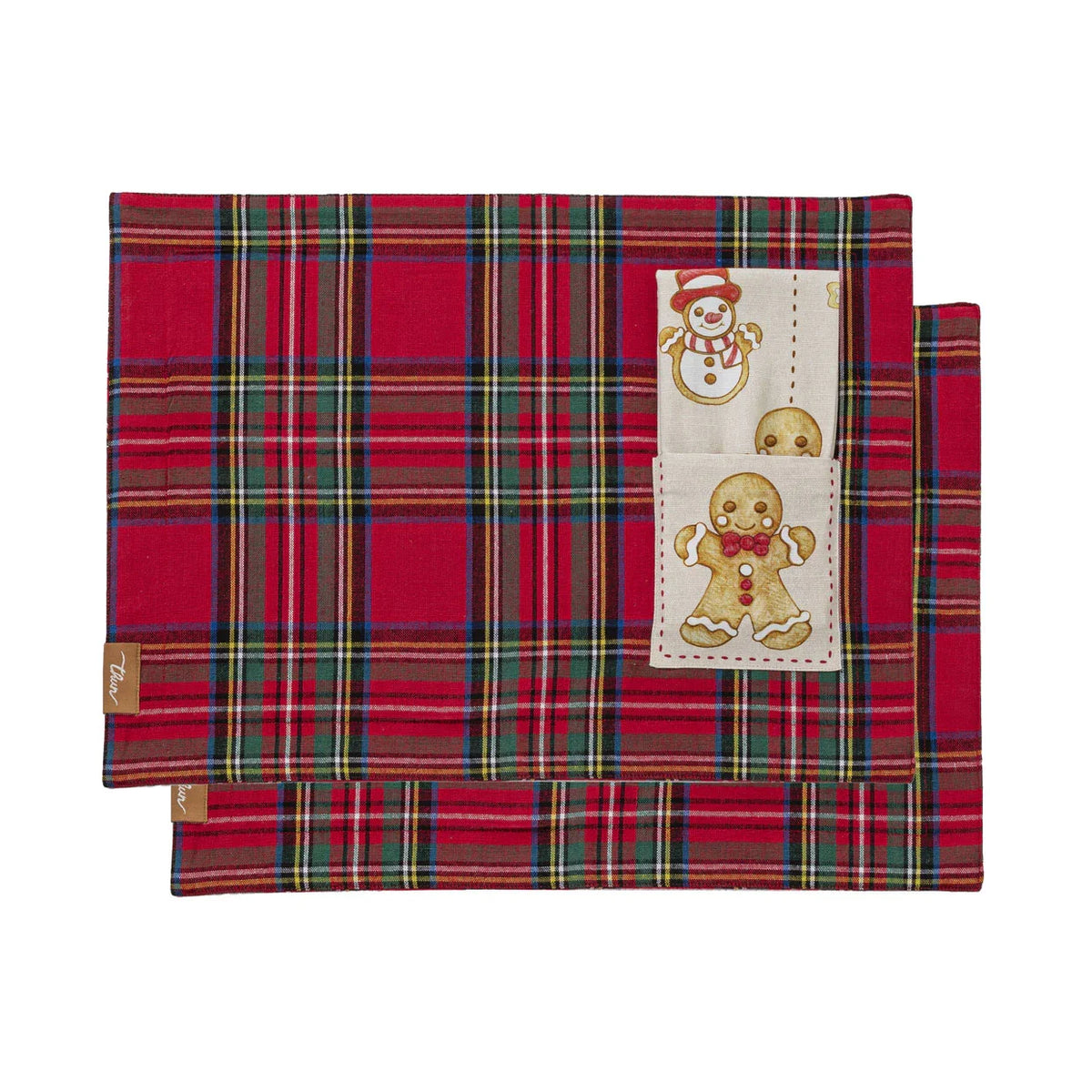 THUN® Set 2 Pezzi Tovaglia + Tovagliolo Thunland Gingerbread Red - Amo La Casa Shop
