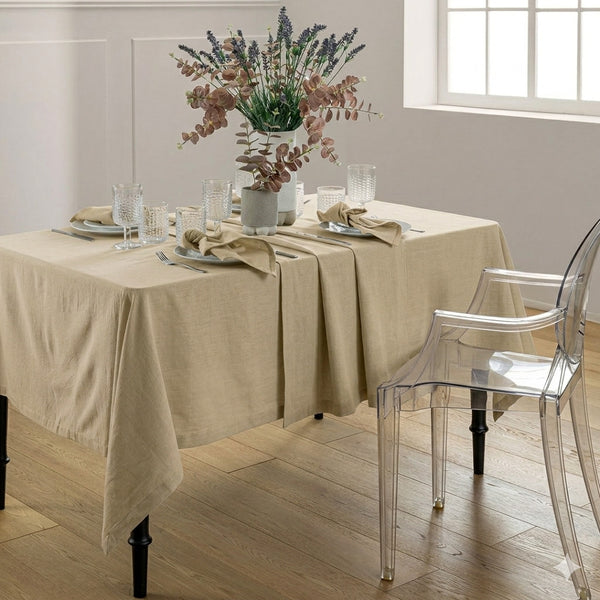 Tovaglia Tinta in Filo Atelier Fragrance 140x180 cm Tinta Unita Sand