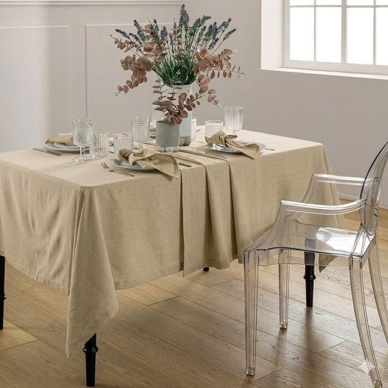 Tovaglia Tinta in Filo Atelier Fragrance 140x180 cm Tinta Unita Sand