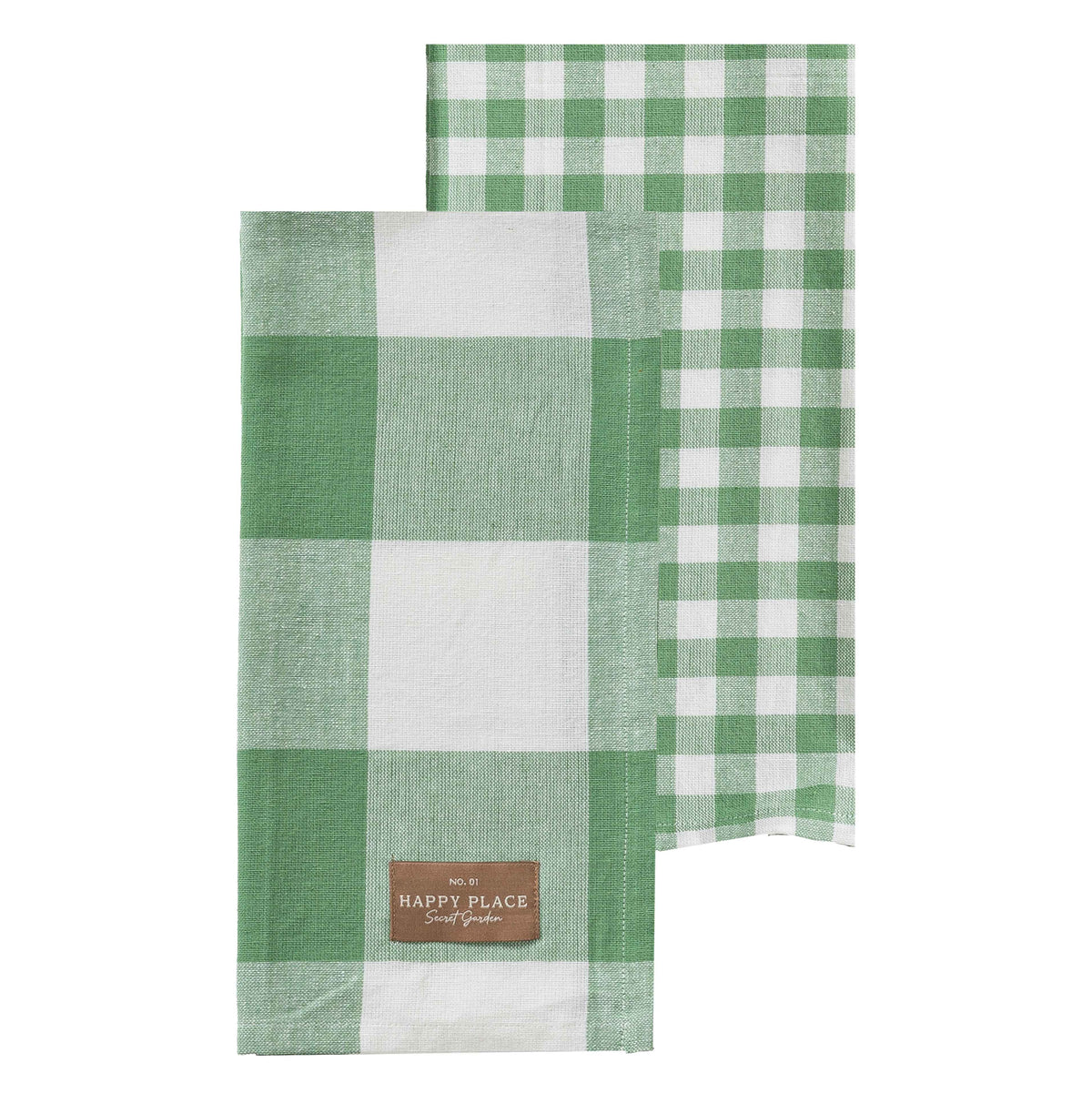 Set 2 Strofinacci Secret Garden 45x65 cm Vichy Green