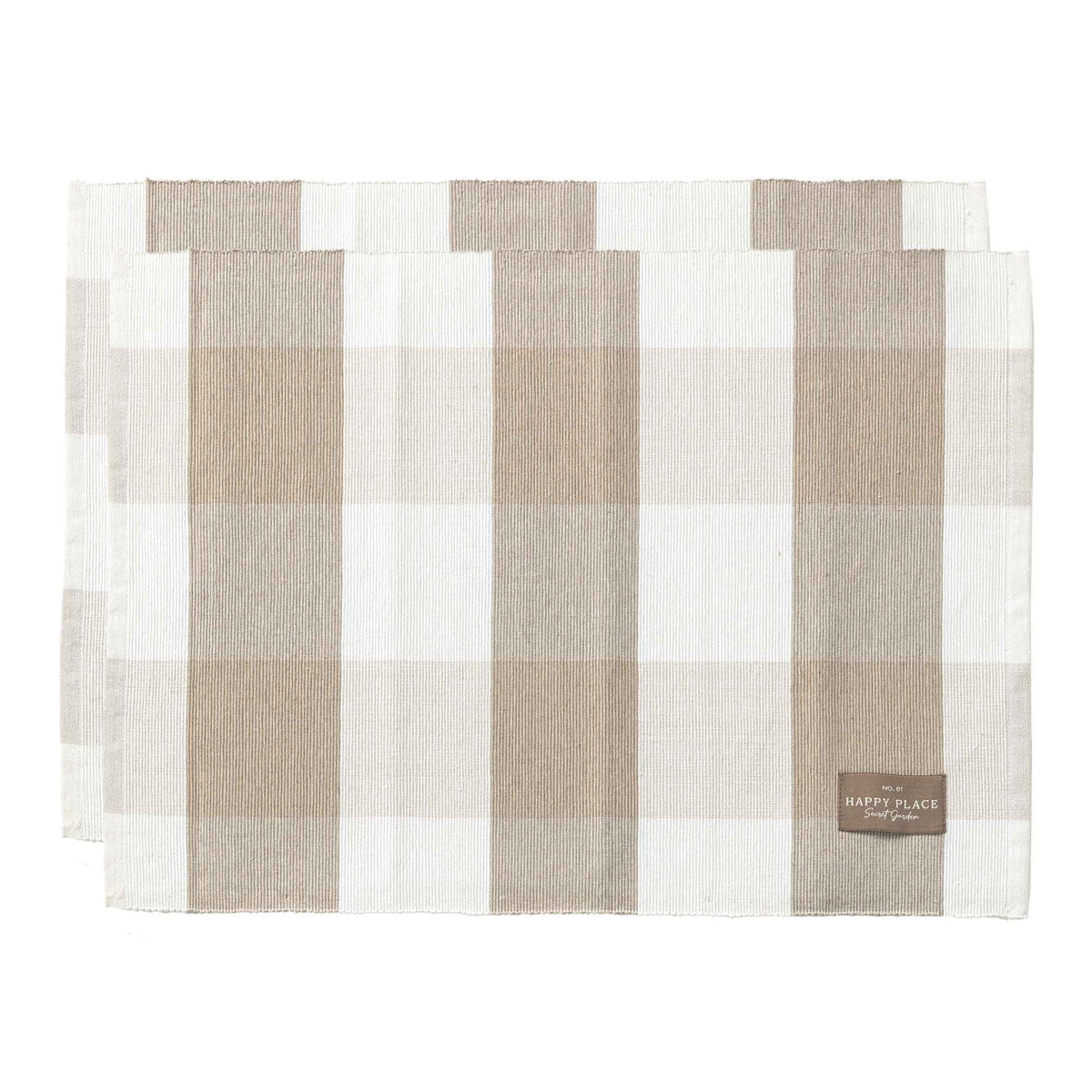 Set 2 Tovagliette Secret Garden 33x45 cm Vichy Beige