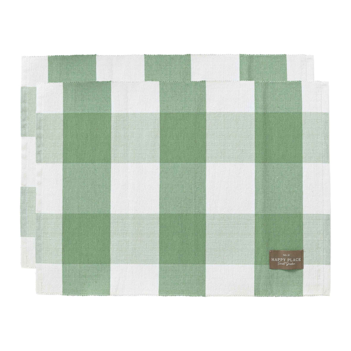 Set 2 Tovagliette Secret Garden 33x45 cm Vichy Green