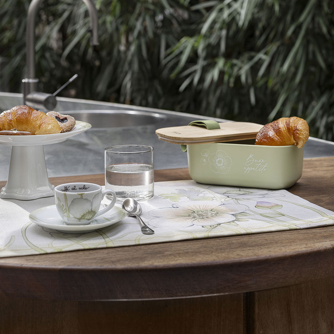 THUN® Set 2 Tovagliette Antimacchia + Porta Pranzo Standard Bloom Multicolor