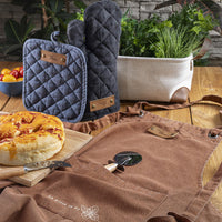 THUN® Set Guantone + Grembiule + Presina + Cesto Pizza Standard Pizza Rust