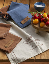THUN® Set 3 Canovacci + Cesto Pizza Standard Pizza Blue Denim