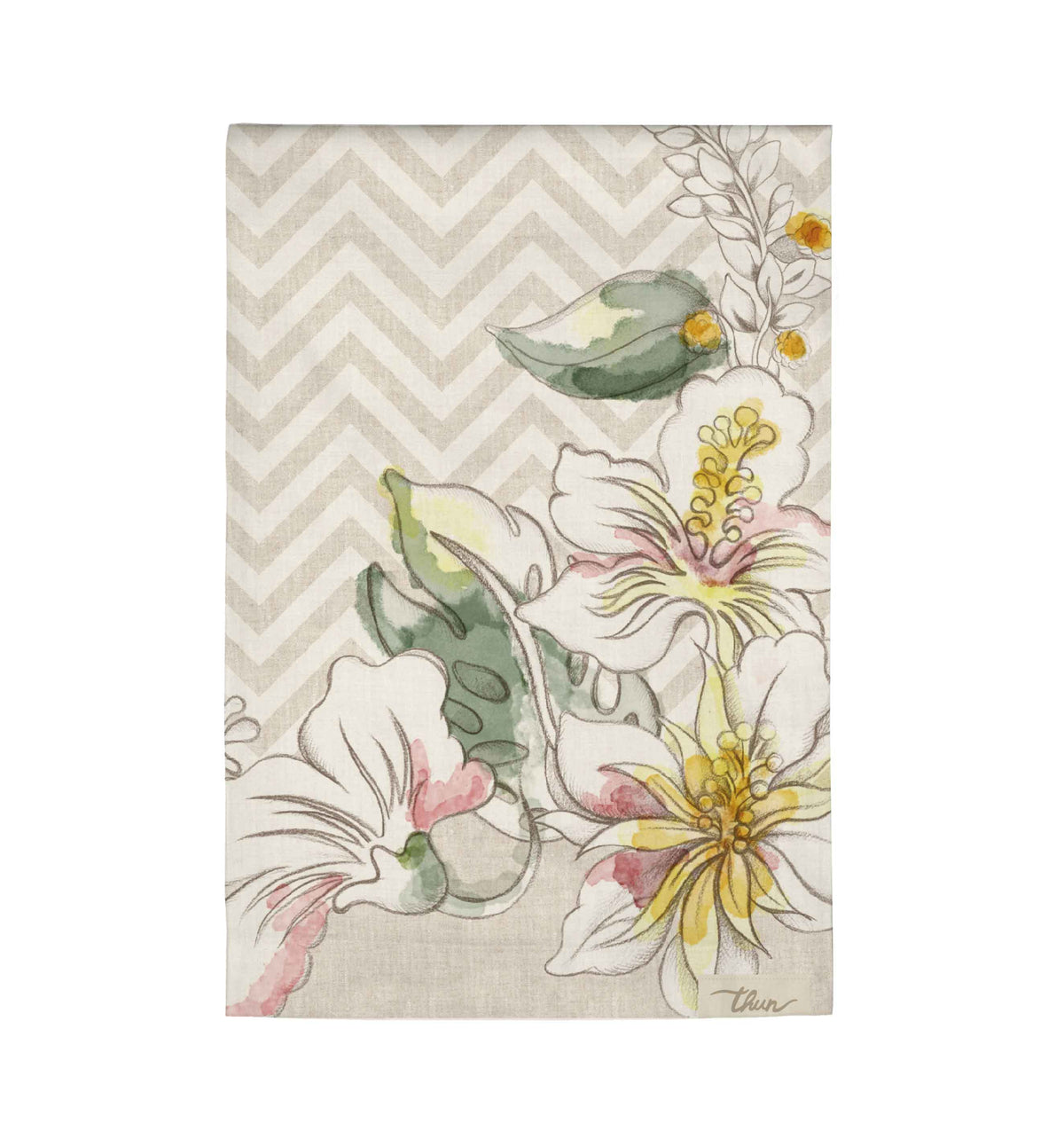 THUN® Runner Mare Antimacchia Estate 45x150 cm Tropical Multicolor