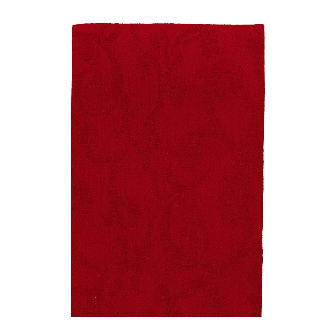 Runner Jacquard Classy Holly 45x140 cm Tinta Unita Red