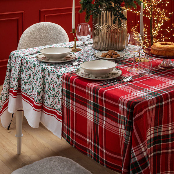 Tischdecke Classy Holly 140x320 cm Tartan Rot – Amo La Casa Shop