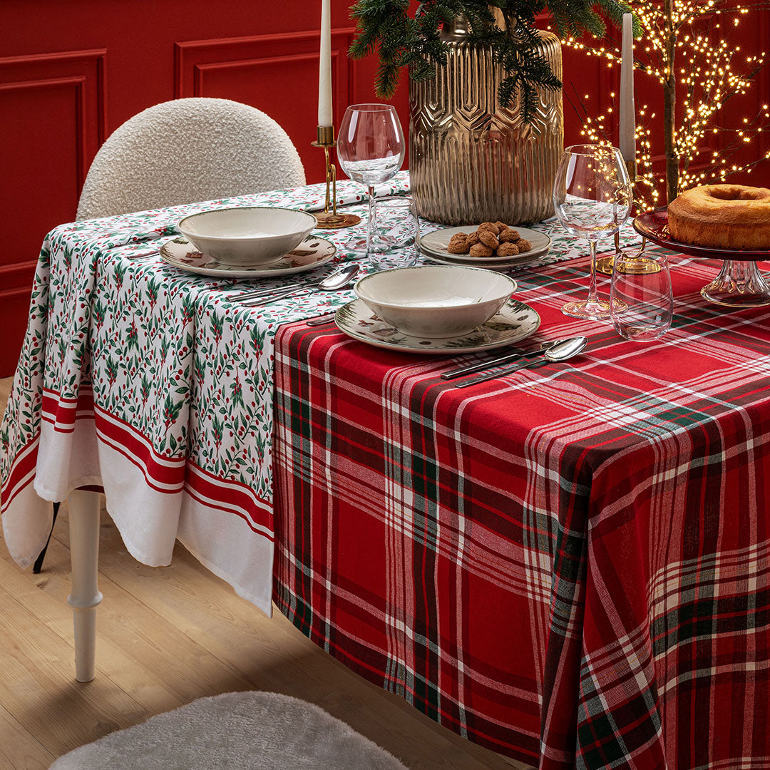 Tovaglia Classy Holly 140x180 cm Evangeline Red