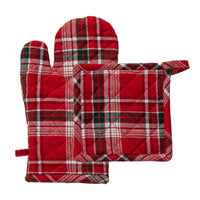 Set Guantone + Presina Classy Holly Standard Tartan Red