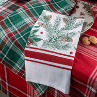 Set 2 Strofinacci Classy Holly 45x65 cm Tartan Red