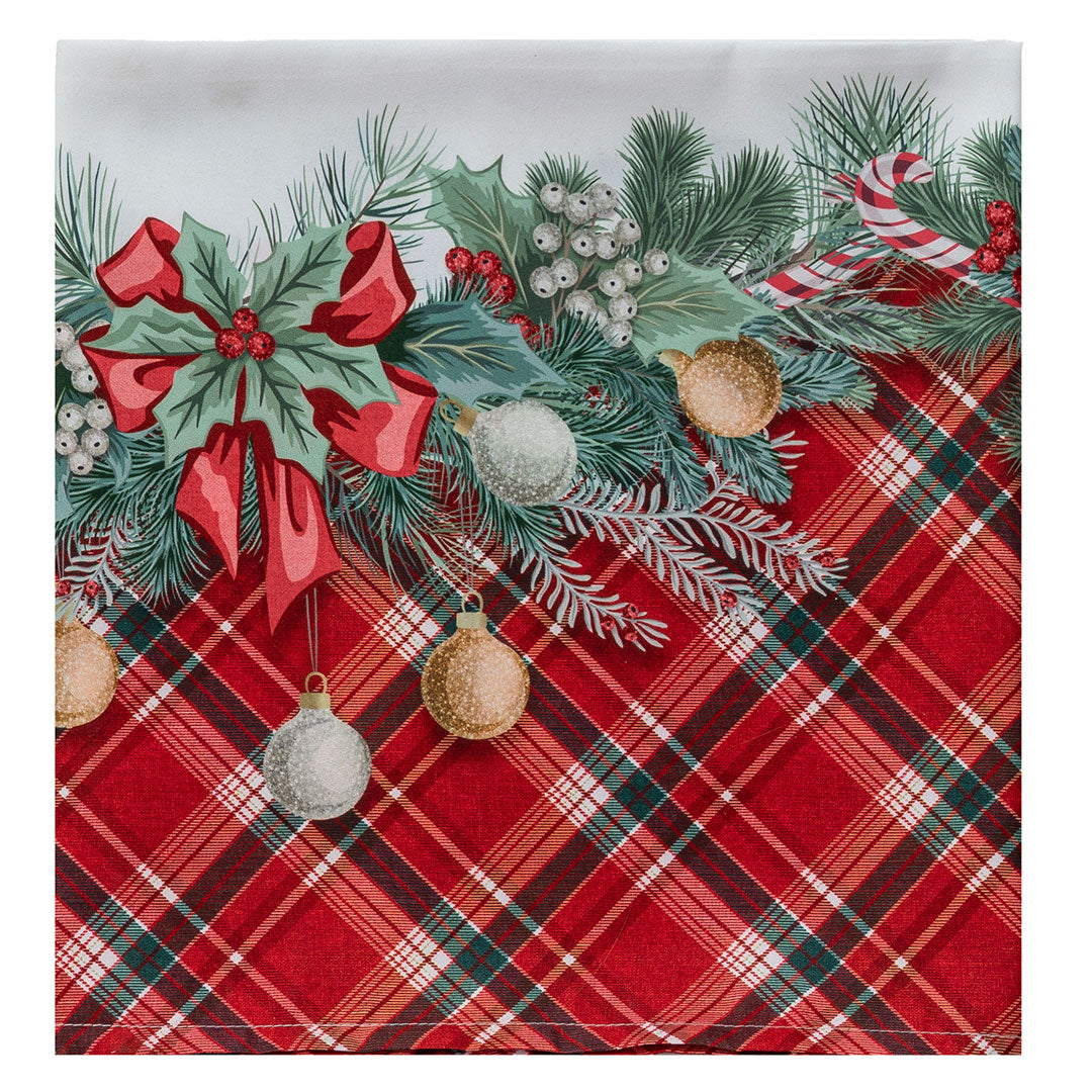 Tovaglia Idrorepellente Stampa Digitale Classy Holly 140x180 cm Festora Red