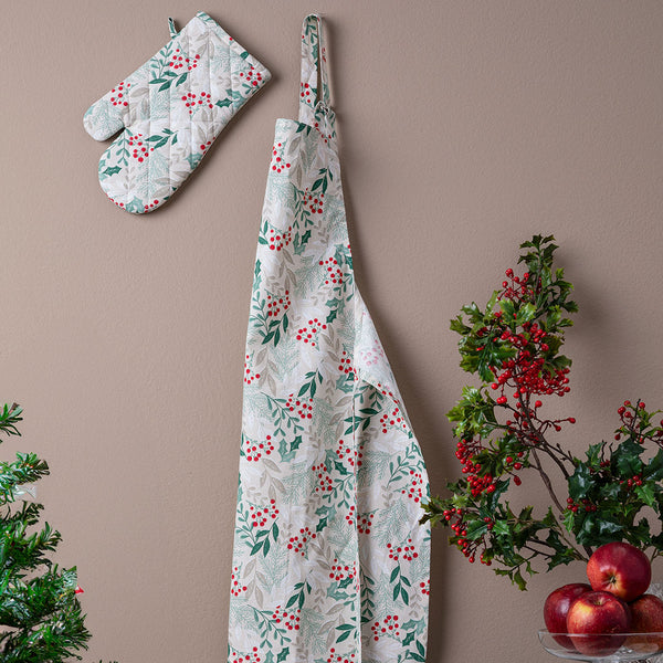3-teiliges Design-Handschuhset, 2 Geschirrtücher, Schürze Classy Holly – Amo La Casa Shop