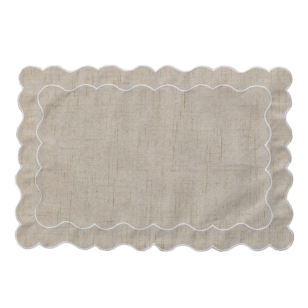 Set 2 Tovagliette Classy Holly 43x30 Tinta Unita White