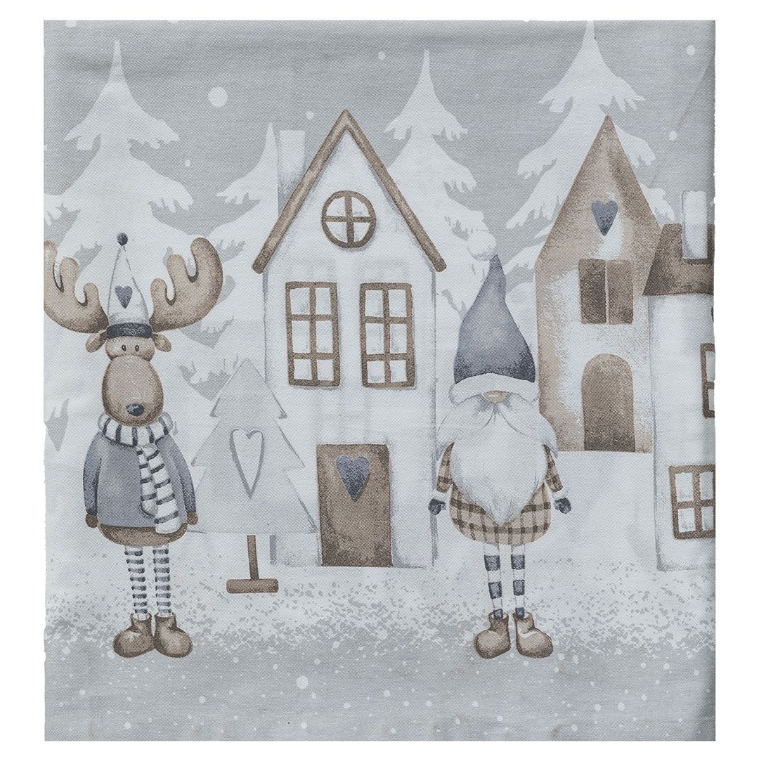 Tovaglia Lovely Reindeer 140x180 cm Reindeer Village Grey