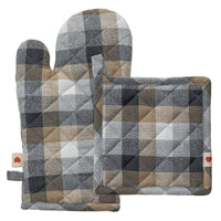 Set Guantone + Presina Lovely Reindeer Standard Check Grey