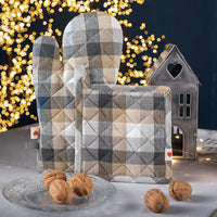 Set Guantone + Presina Lovely Reindeer Standard Check Grey