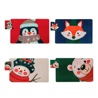 Set 4 Tovagliette + 4 Sottobicchieri Comfy Knit Standard Christmas Multicolor