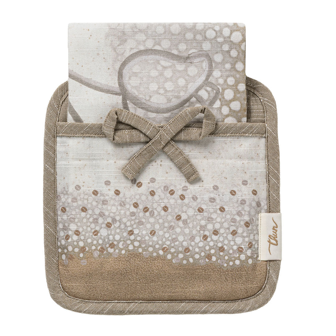 THUN® Presina + Strofinaccio New Elegance - Fantasia Tulipani Tulips Beige