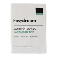 EasyDream Coprimaterasso Matrimoniale 180x200 in Spugna Jacquard Top Tinta Unita Optical White - Amo La Casa Shop