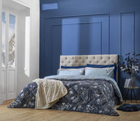 Trapunta Singola 170x250 cm con Stampa Acqua Meredith Dark Blue - Amo La Casa Shop